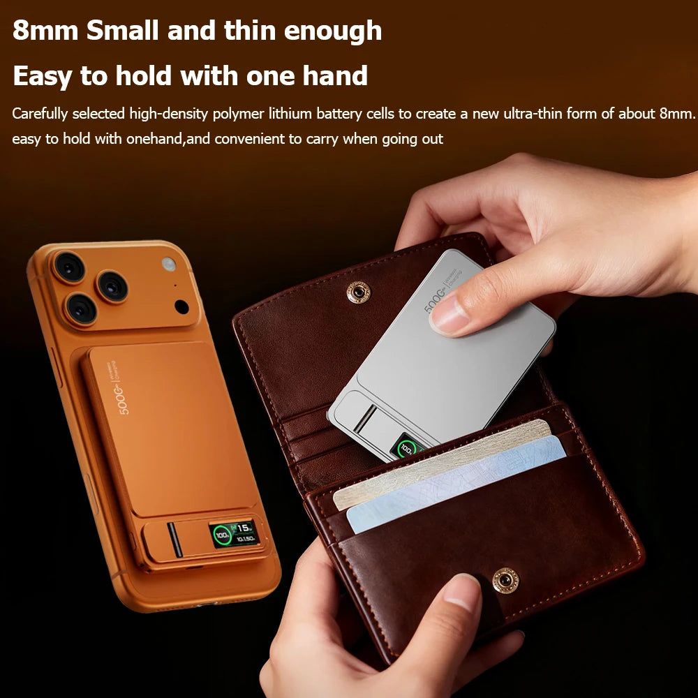 Magnetic Wireless Power Bank with Digital Display & Metal Casing