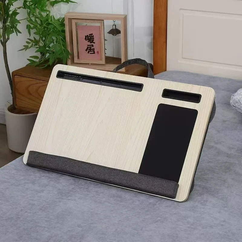 Cushioned Laptop Lap Desk with Mouse Pad & Device Slots
