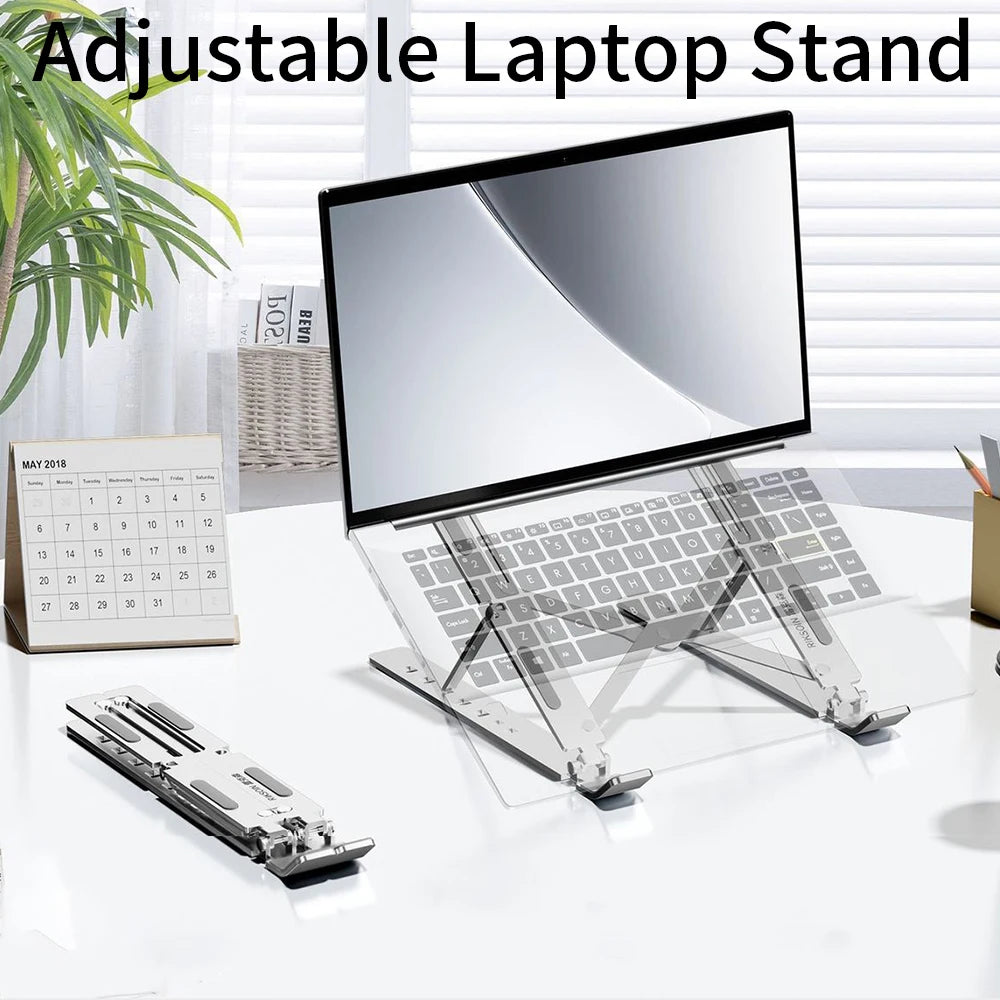 Adjustable Foldable Metal Laptop Stand for 10–15.6-Inch Laptops