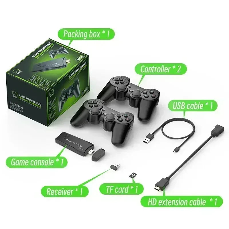 M8 Retro TV Game Console with Two Wireless Controllers