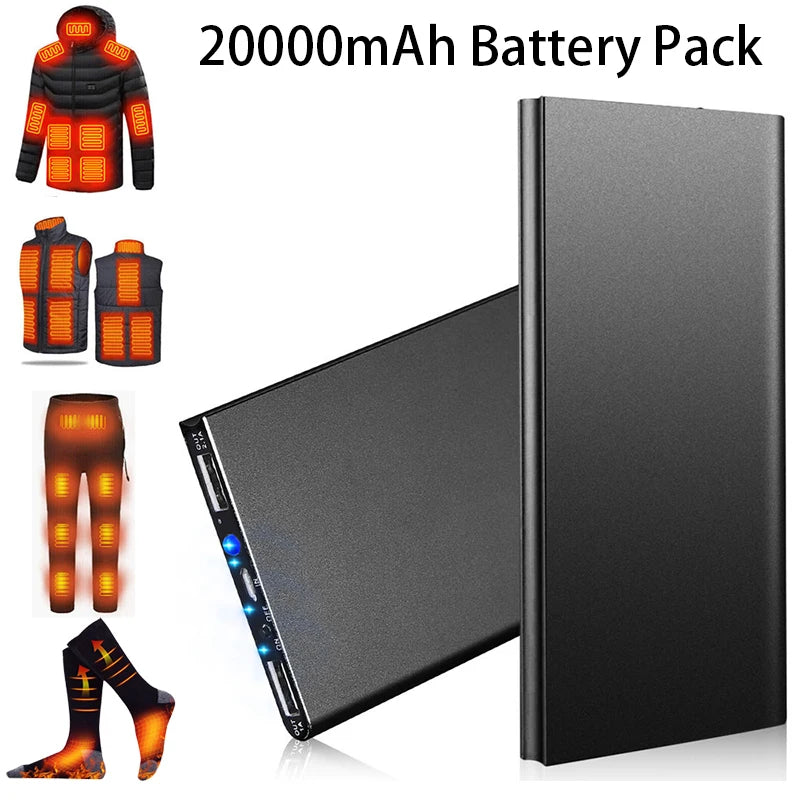 Portable Dual USB Power Bank with LED Flashlight