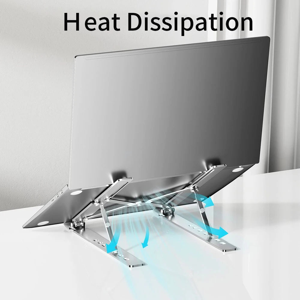 Adjustable Foldable Metal Laptop Stand for 10–15.6-Inch Laptops