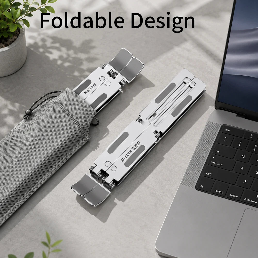 Adjustable Foldable Metal Laptop Stand for 10–15.6-Inch Laptops