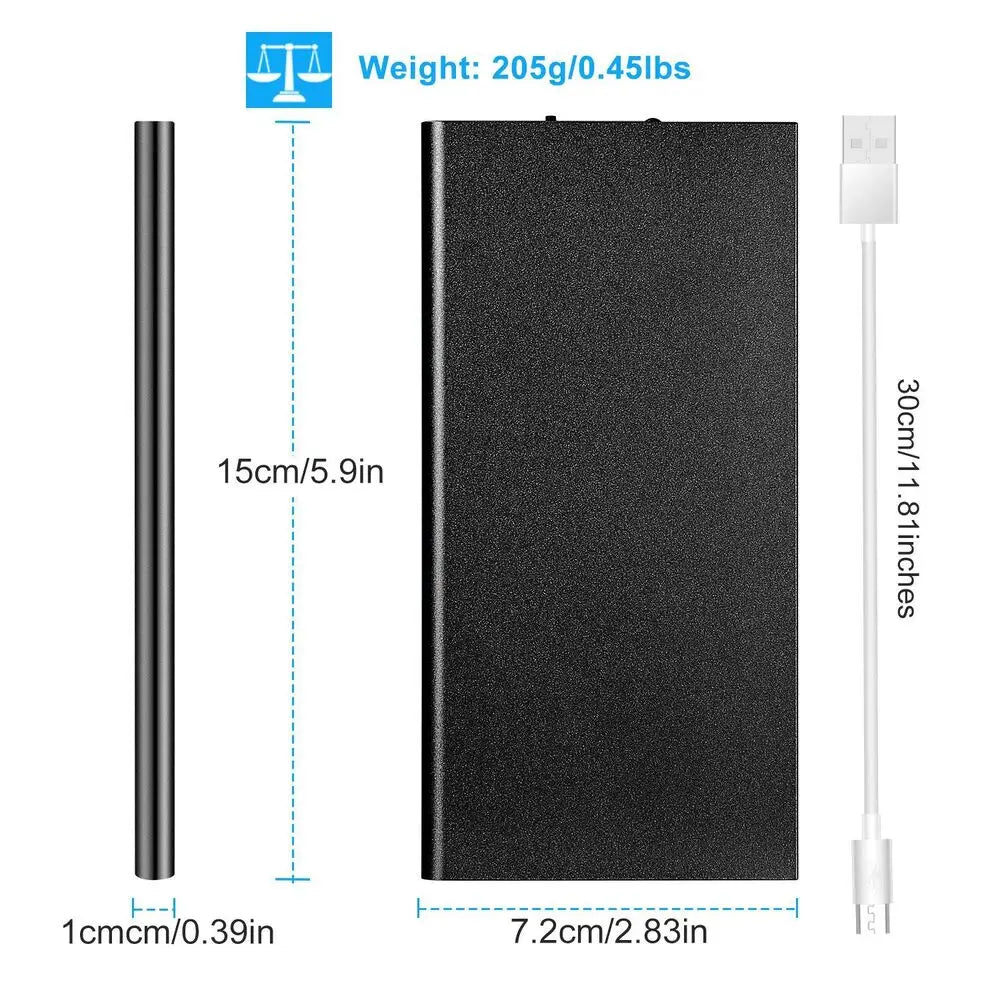 Portable Dual USB Power Bank with LED Flashlight